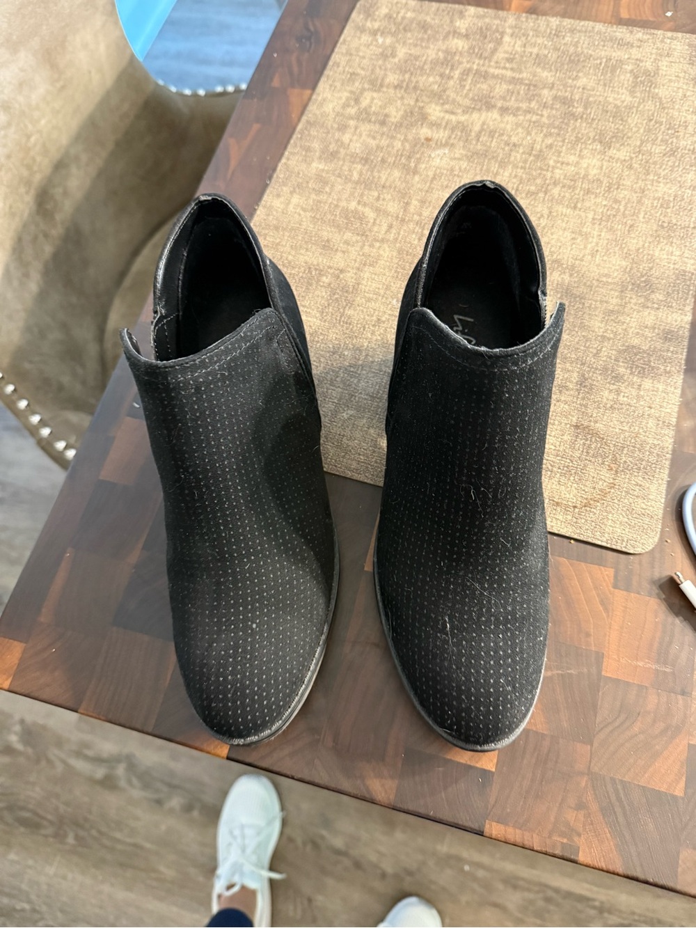Life stride Suede Slip-On Ankle Boots